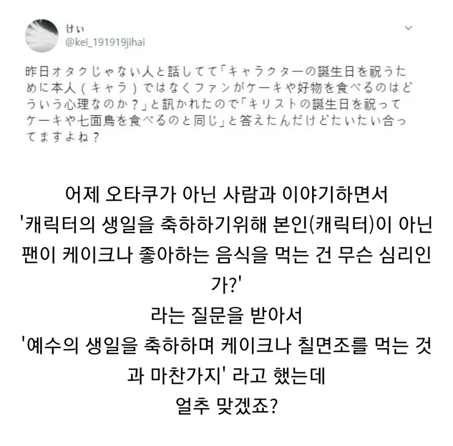 오타쿠가 가상 캐릭터의 생일을 축하하는 심리 | 인스티즈
