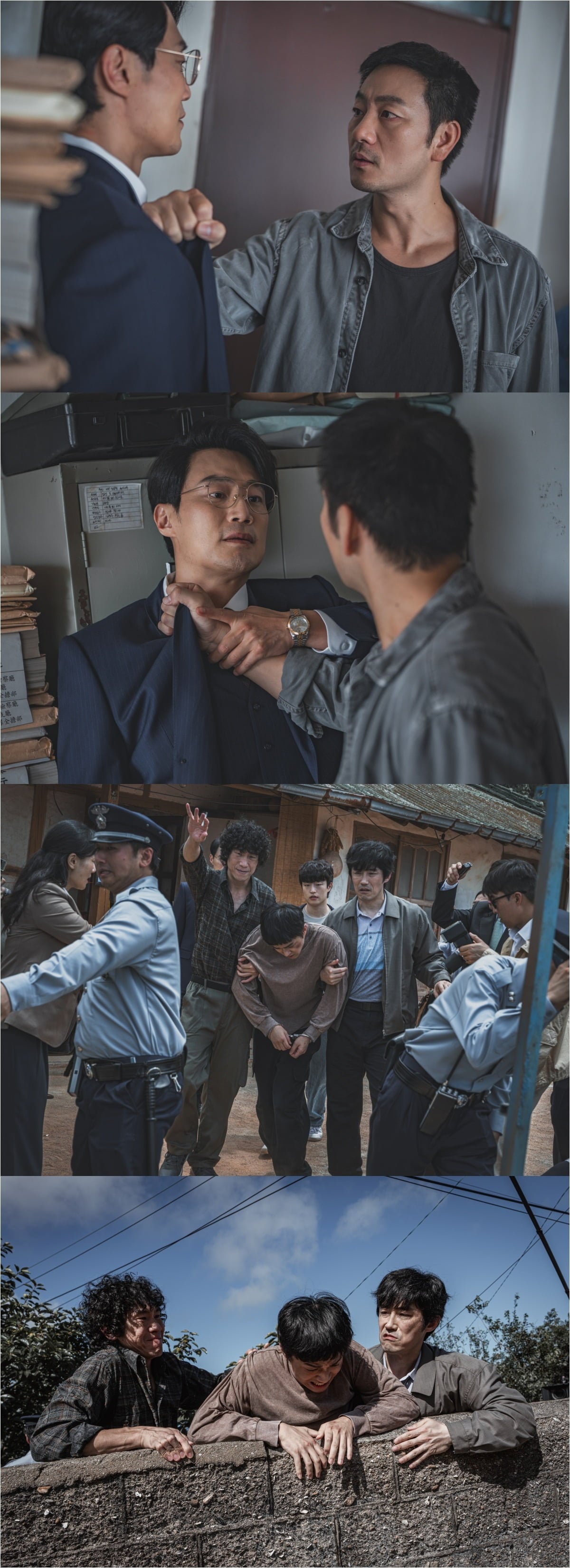 Park Hae-soo and Lee Hee-joon confront each other in 'Scarecrow'. / Photo provided by KT Studio Genie