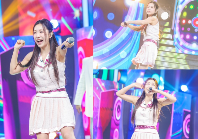 Singer Heo Chan-mi, who showed her strength by winning Sun on 'Miss Trot 4', dominated the first recording of the new variety show 'Miss Trot For You' with a powerful stage reminiscent of her idol days. / TV CHOSUN 'Miss Trot For You'