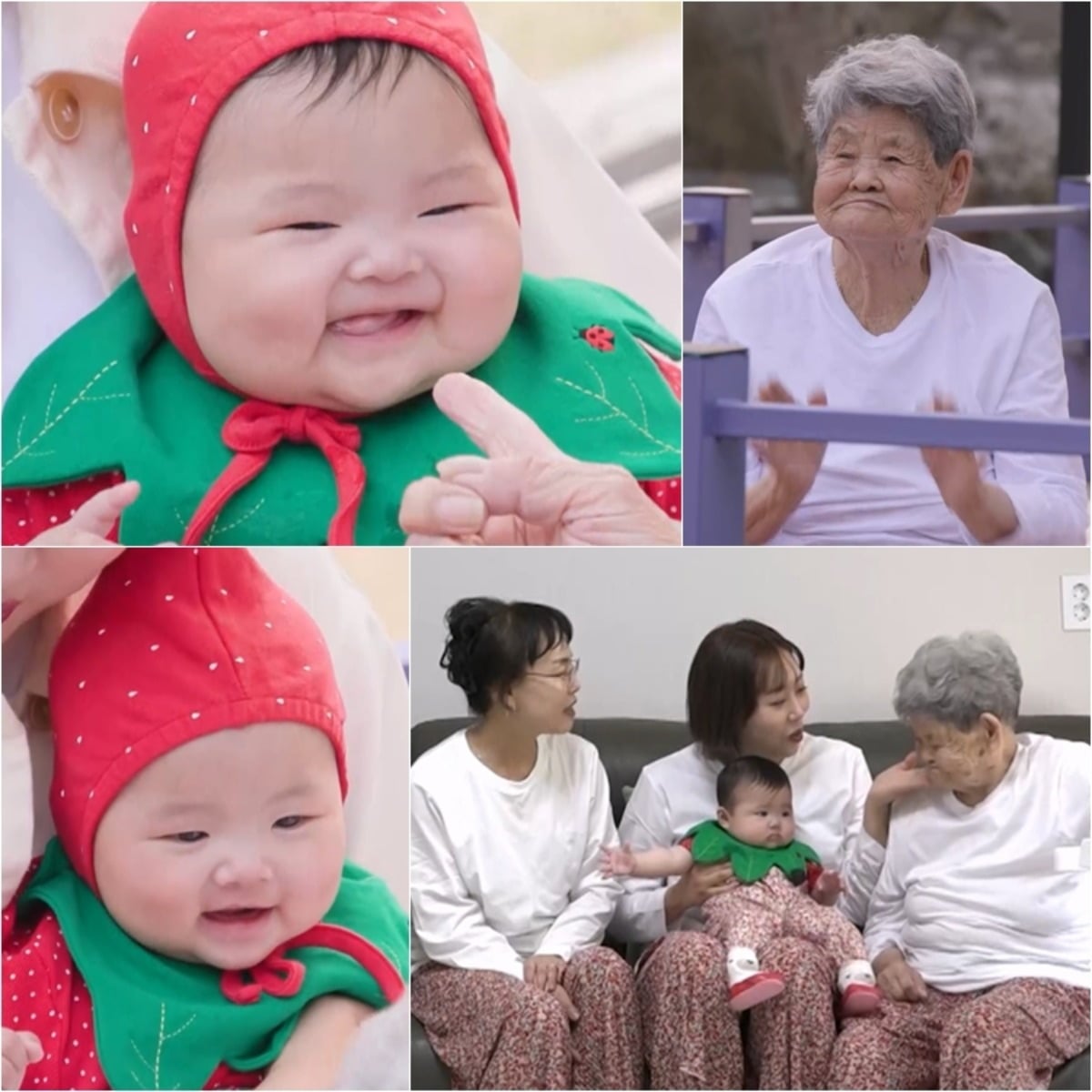 The Kang-dan twins meet their great-grandmother on 'The Return of Superman'. / Photo provided by KBS 2TV