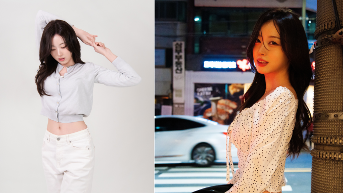 노란 수영복에 섹시한 몸매 어필하는 존예 처자