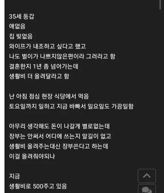 와이프의 생활비 인상 요구에 고민이라는 남편 | 인스티즈