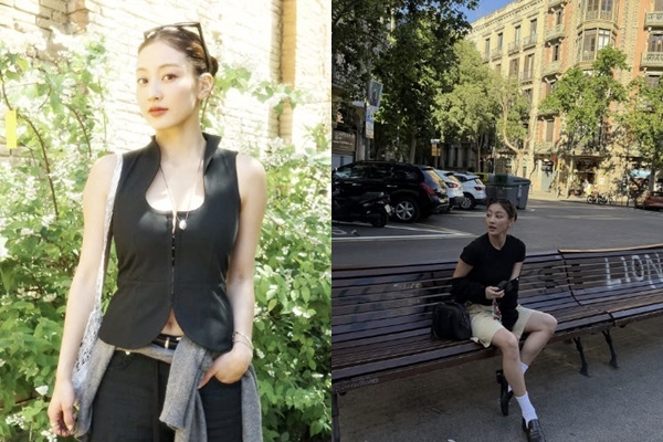 TWICE's Jihyo Stuns with Every Angle in Spain, while Jeongyeon Playfully Complains! 2 지효 소셜 계정 캡처