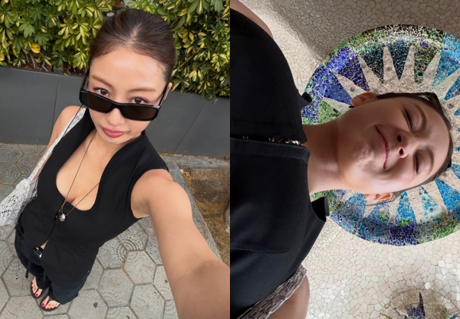 노란 수영복에 섹시한 몸매 어필하는 존예 처자