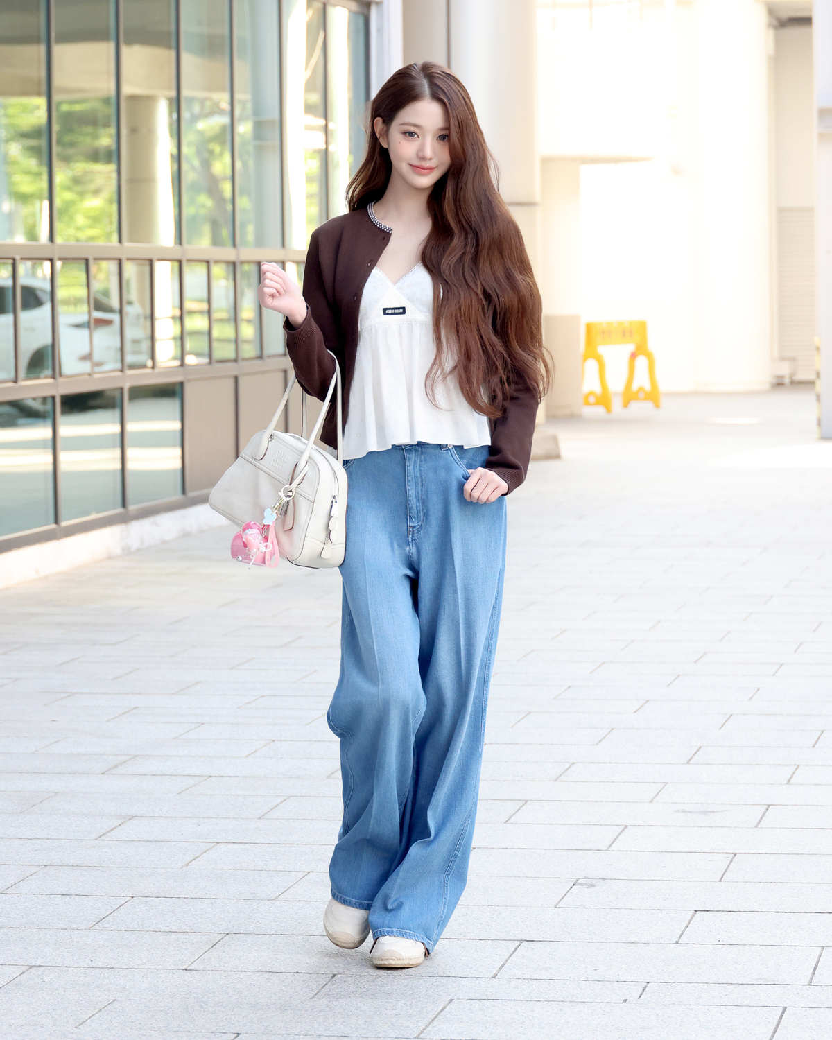 IVE member Jang Wonyoung departing for Tokyo, Japan via Incheon International Airport on the 13th. Provided by Miu Miu