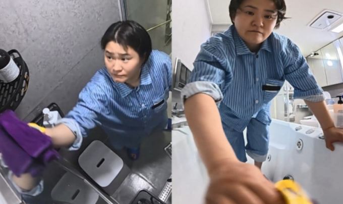노란 수영복에 섹시한 몸매 어필하는 존예 처자
