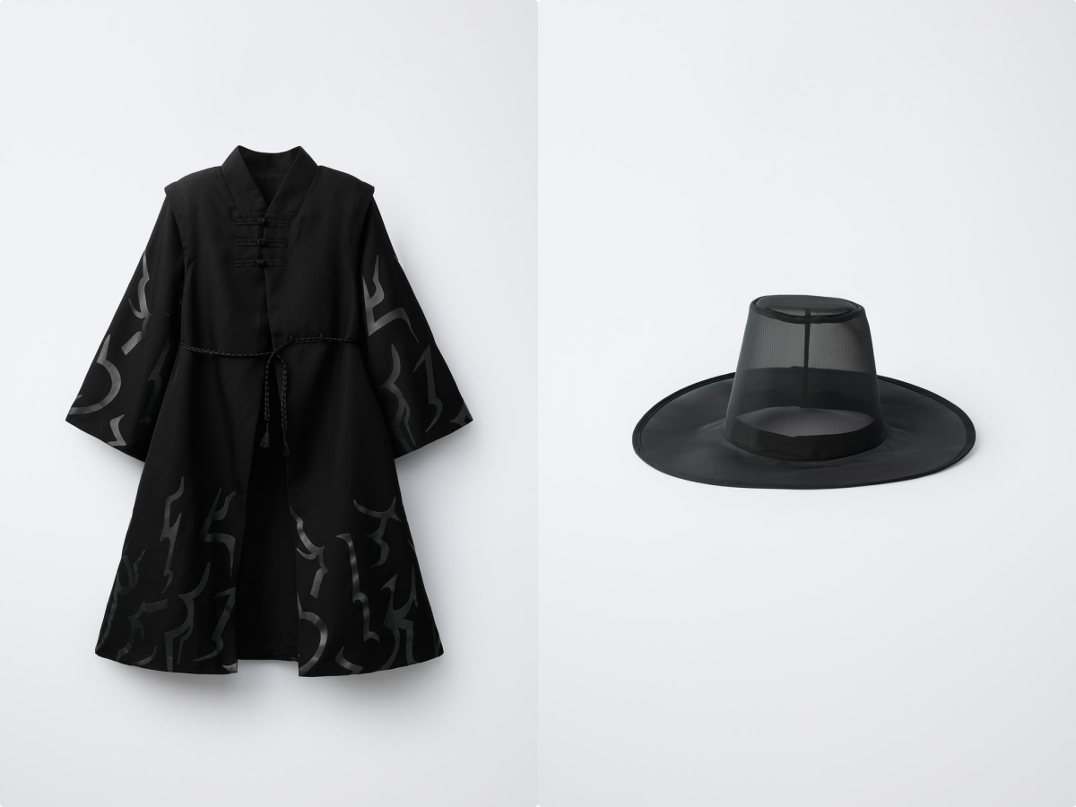 Global fashion brand ZARA has released a collaboration collection with 'K-Pop Demon Hunters'. The collection features costumes based on Huntress and Saja Boys, combined with traditional elements like the 'gat'. Photo: ZARA website
