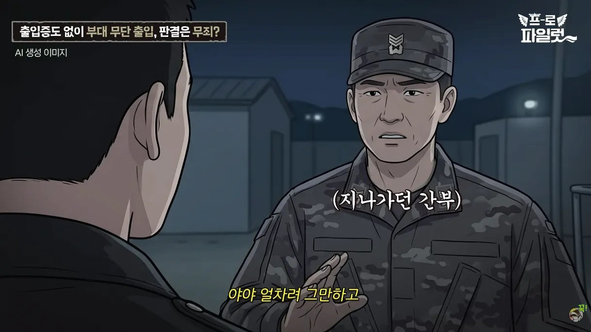 출입증 확인한다고 얼차려 준 간부.jpg | 인스티즈