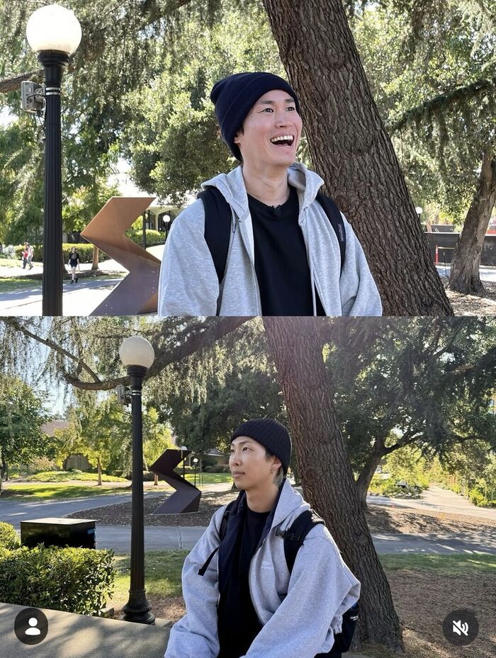 BTS RM Visits the Famous 'Crying Tree' at Stanford University, Surprising Tablo! BTS RM Visits the Famous 'Crying Tree' at Stanford University, Surprising Tablo!