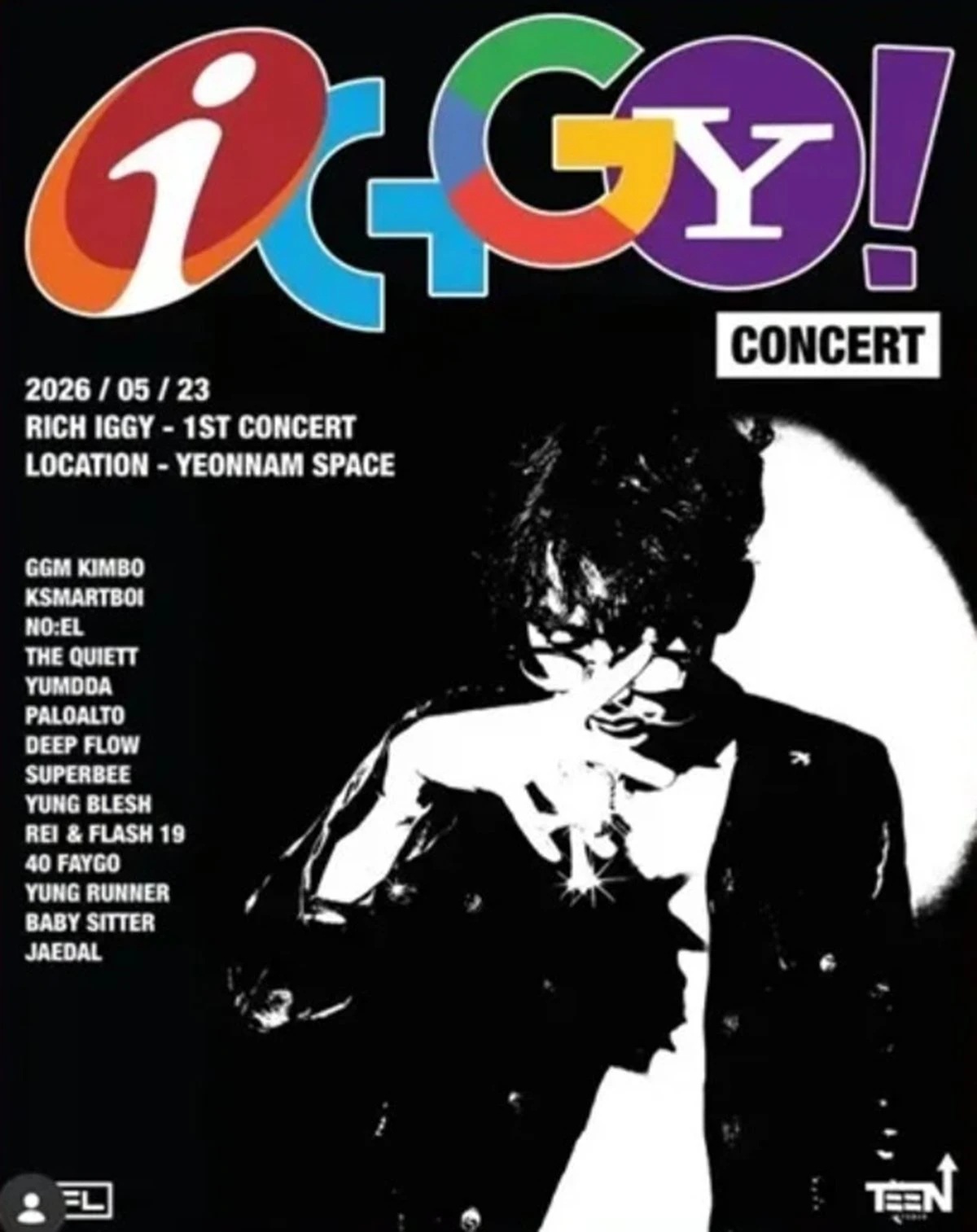 Rapper Rich Iggy concert poster.