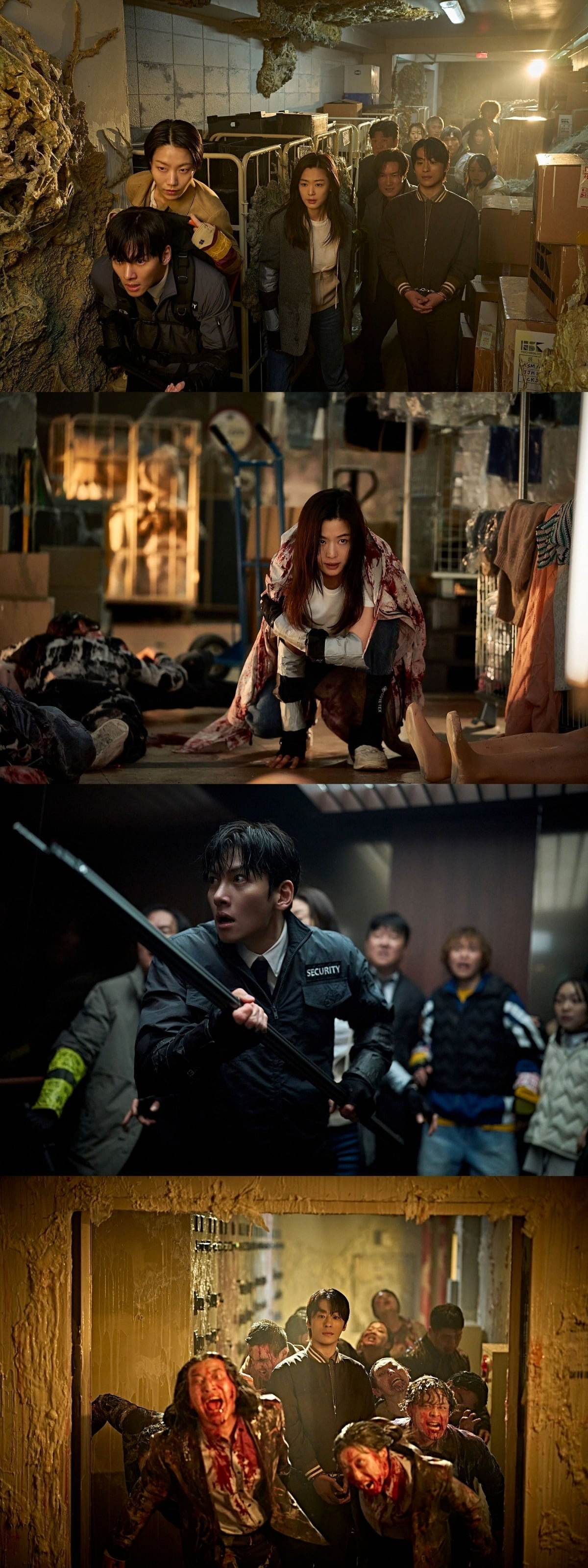 Jun Ji-hyun Returns After 11 Years! Meet the Intelligent K-Zombies in 'Gunche' 3 'Gunche' is a zombie film about survivors trapped in a building sealed off by a mysterious infection who face evolving infected beings. / Photo provided by Showbox