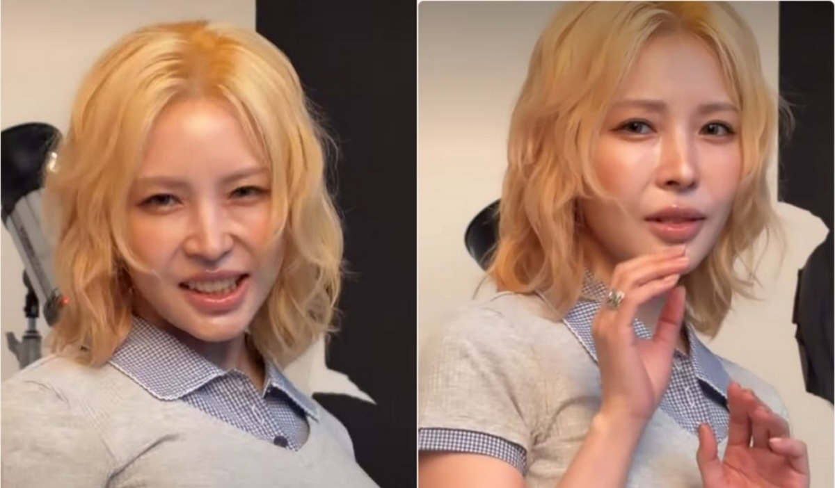노란 수영복에 섹시한 몸매 어필하는 존예 처자