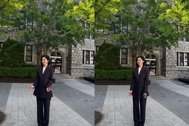노란 수영복에 섹시한 몸매 어필하는 존예 처자