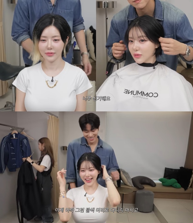 노란 수영복에 섹시한 몸매 어필하는 존예 처자