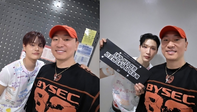 Saying Goodbye to Their First Idol Group AB6IX: The Next Chapter for Brand New Music and Rhymaster 4 Brand New Music CEO and singer Rhymaster with AB6IX members. /Photo=Rhymaster SNS