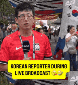 멕시코 과달라하라에서 열린 한국과 체코의 경기 취재 중 멕시코 여성이 난입한 모습. 엑스 캡처