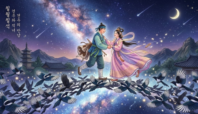 칠월칠석 견우와 직녀 이미지