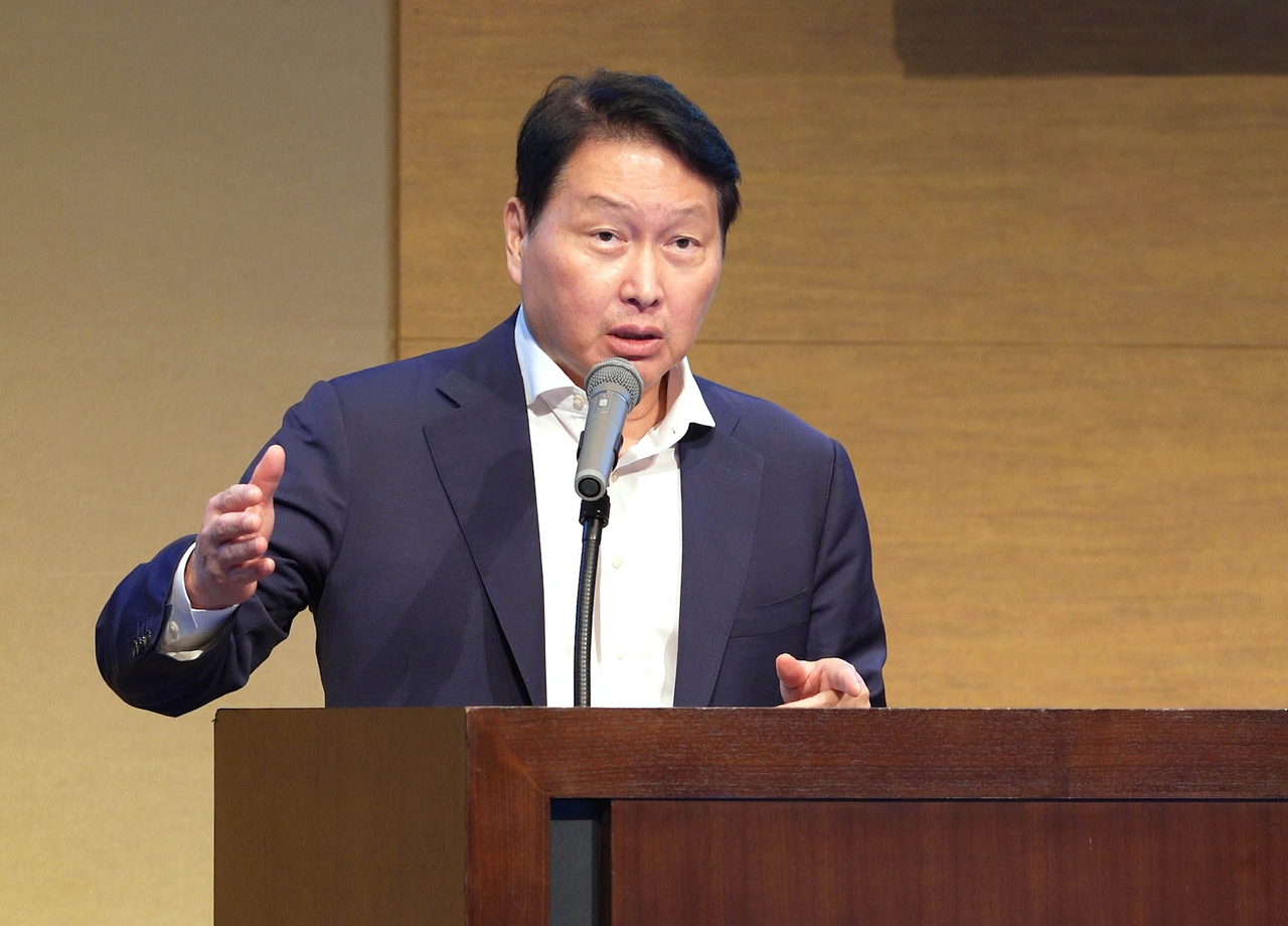 최태원 SK 회장 한일 반도체 합작공장 검토 발표