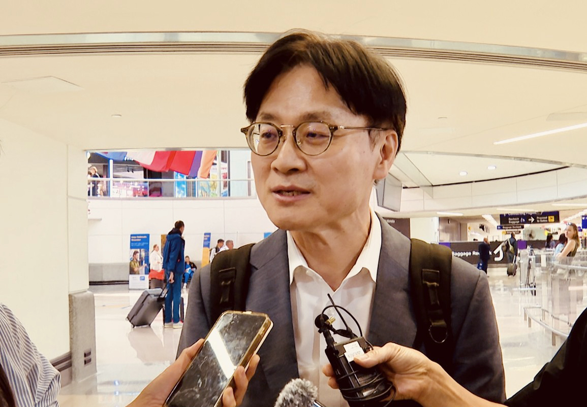 김정관 방미 뉴어크 공항 입국