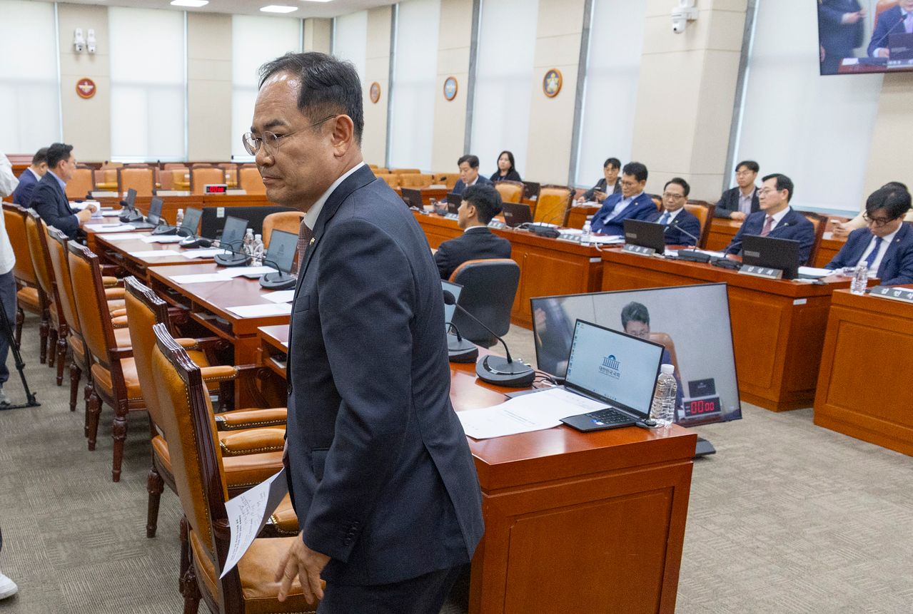 야당 국방위원들 기자회견 모습