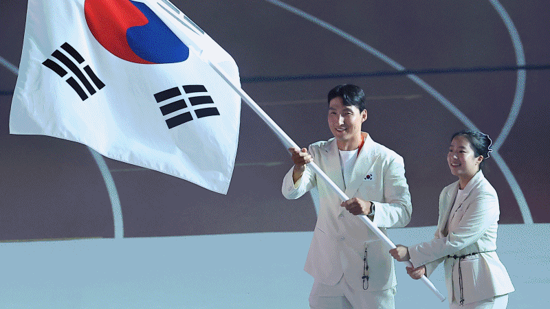19일 오후 일본 나고야 팔로마 미즈호 스타디움에서 2026 아이치·나고야 아시안게임 개회식이 열리고 있다. /연합뉴스·뉴시스·뉴스1