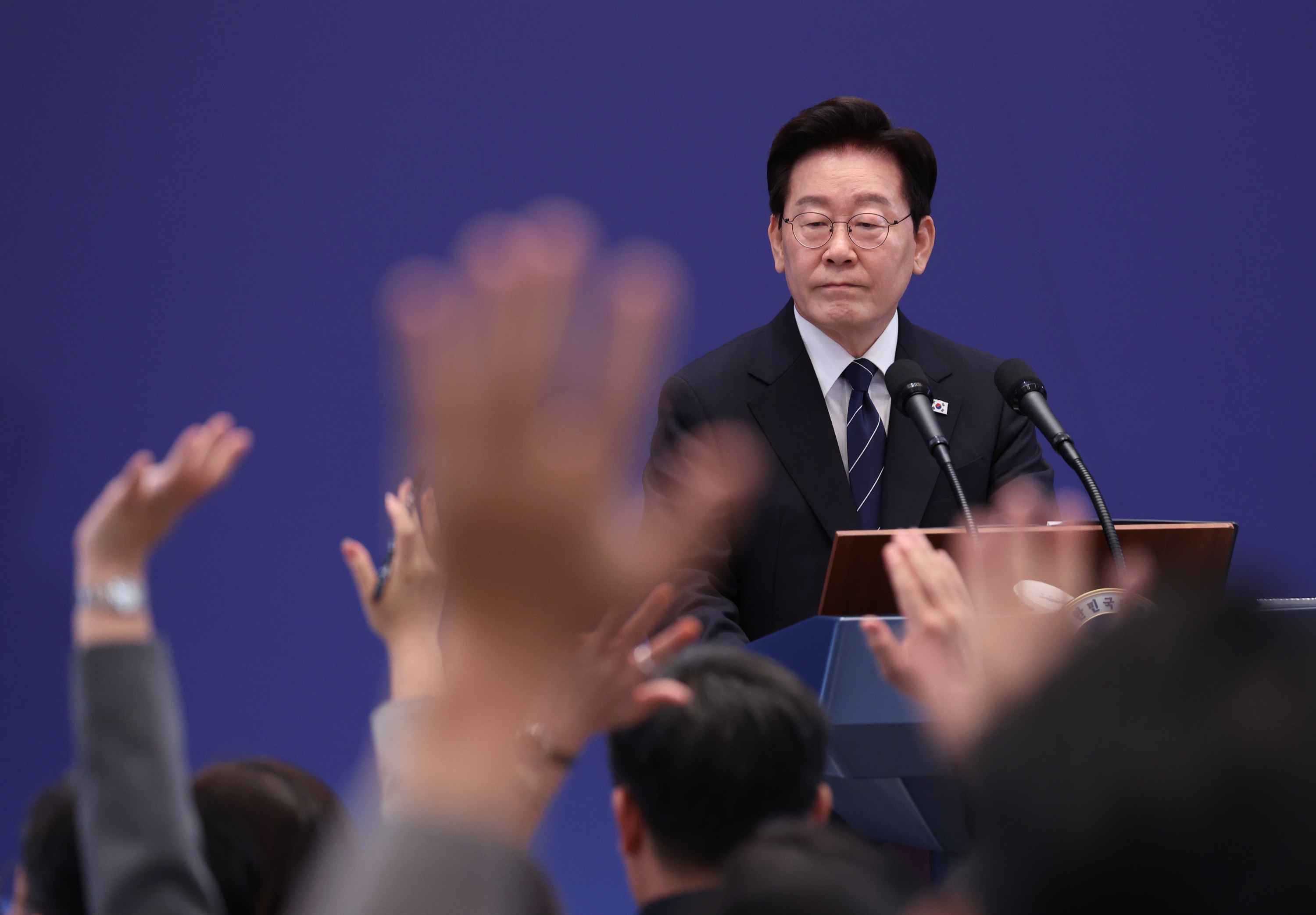 이재명 대통령 기자회견 지지자 호소