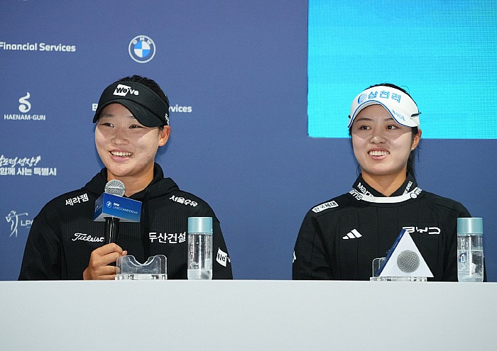 BMW 레이디스 챔피언십 김민솔 서교림 공식 인터뷰 사진