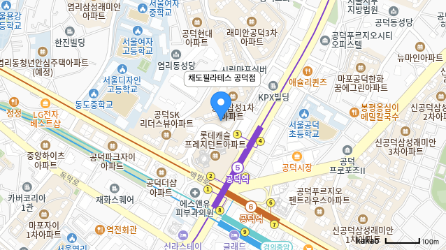 채도필라테스 공덕점 지도