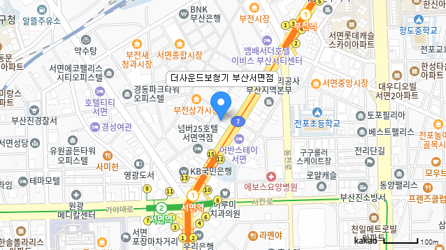 더사운드보청기 부산서면점 위치 지도