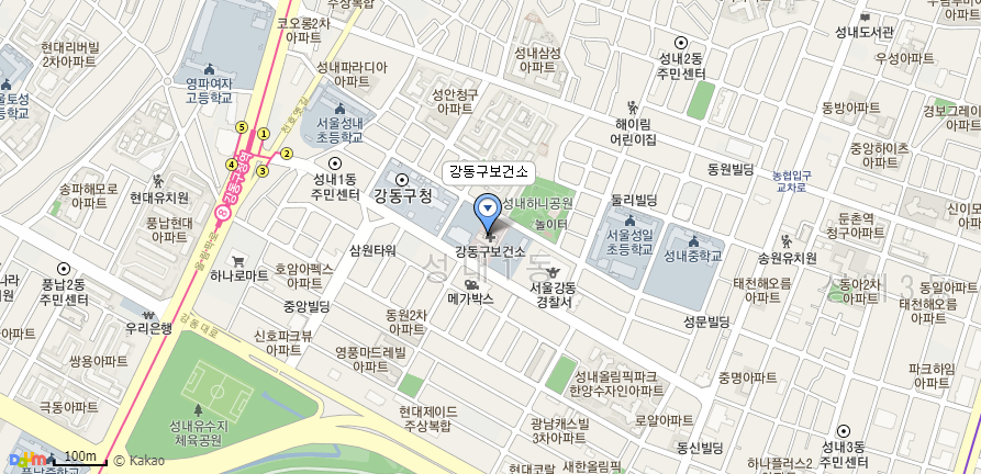 Gangdong-gu Public Health Center map guide