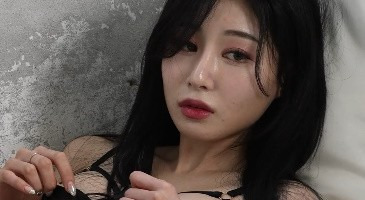 검로드 웹화보 규리 침대에서 검정 란제리 착장
