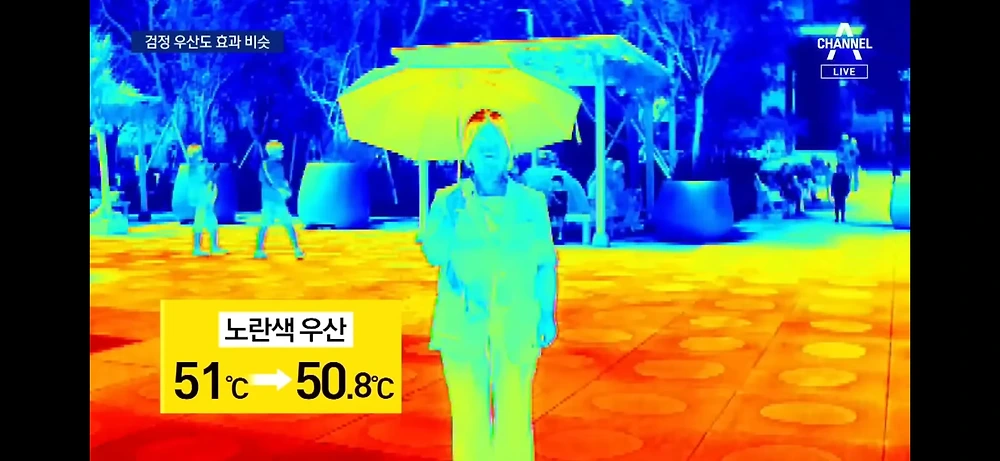 자외선 차단률은 검정색 우산이 더 좋다?