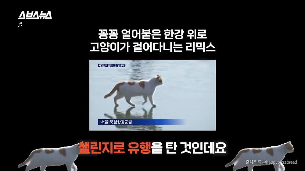 ‘꽁꽁 얼어붙은 한강 위로‘ 밈 근황