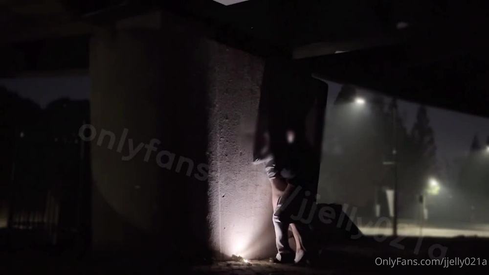 보란듯이 고가다리 조명 밑에서 야섹하는 커플