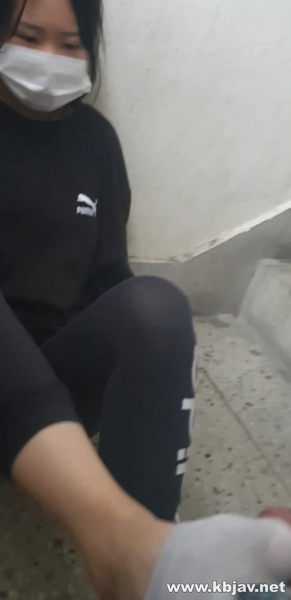 포터남 레깅스 풋잡녀