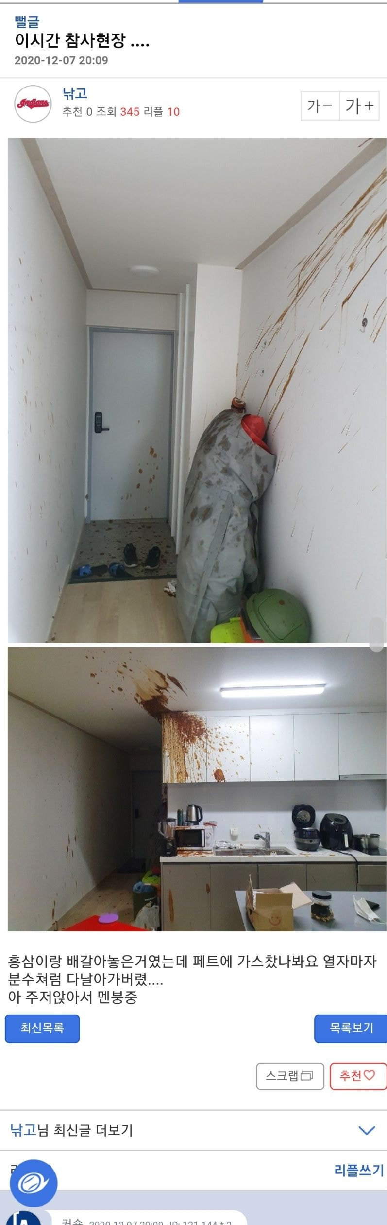 유머짤방[유머] 현시각 가정집 대참사 - 유머짤방게임조선