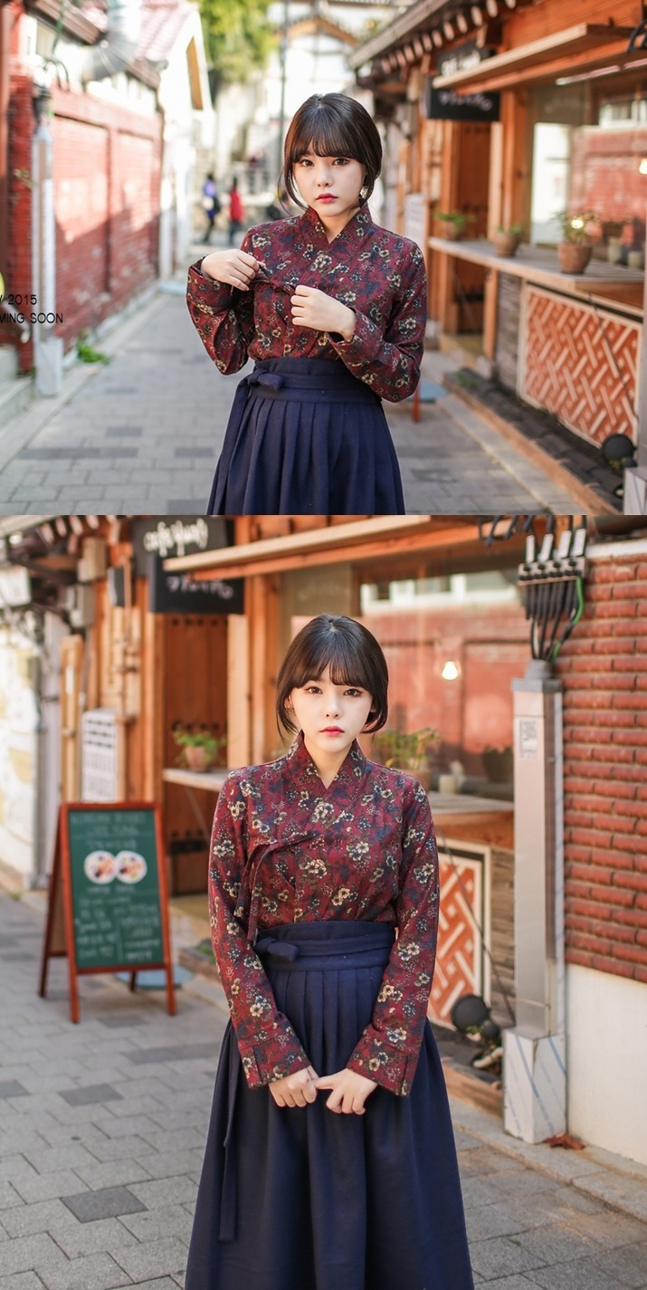 귀엽고 예쁜 여자 생활한복