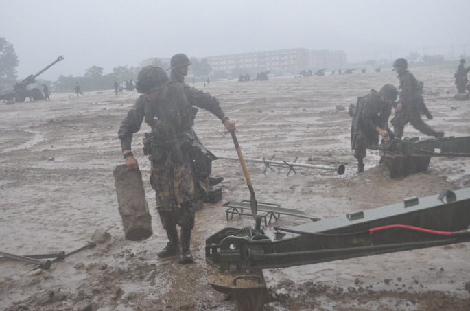 장마 속 방열 훈련