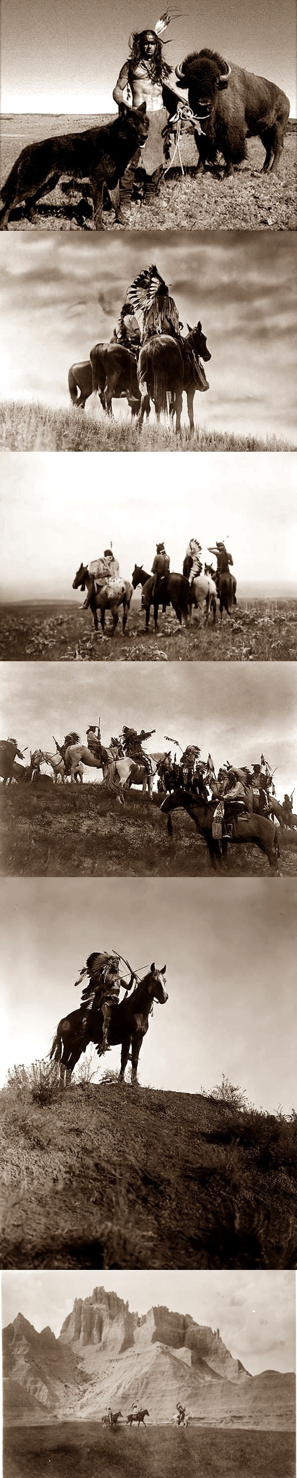 사진으로 남아있는 아메리카 원주민들