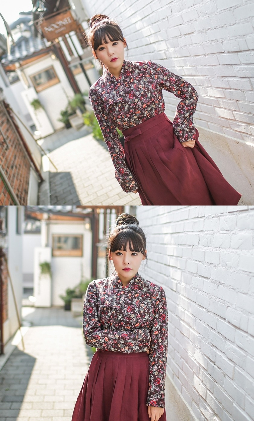 귀엽고 예쁜 여자 생활한복