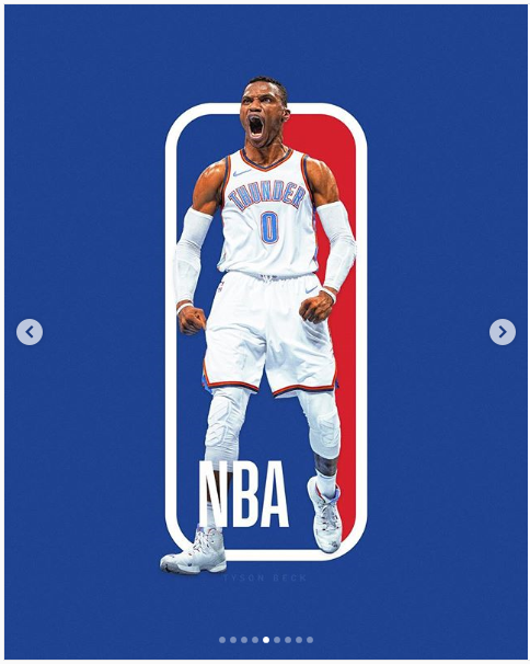 NBA 로고 속 선수들