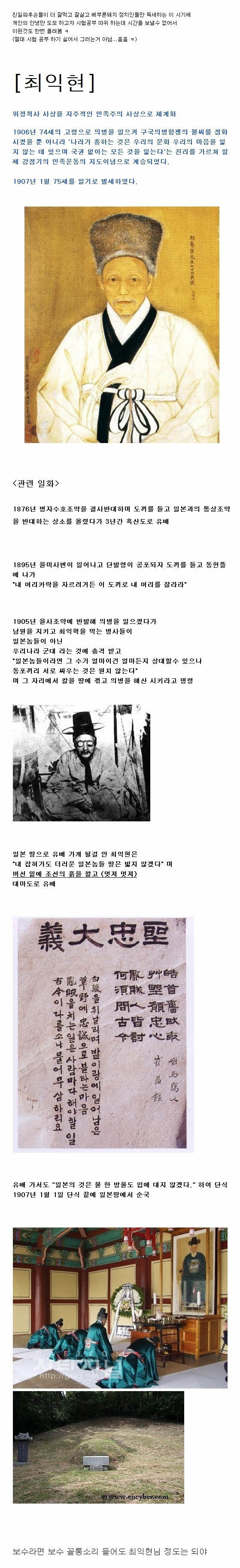 진정한 보수 정치인 최익현