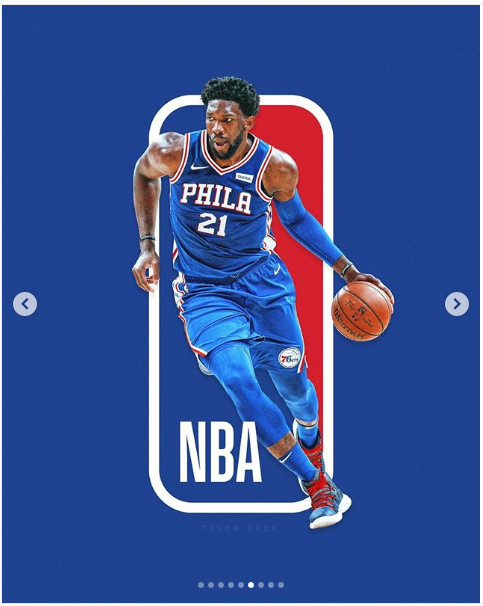 NBA 로고 속 선수들