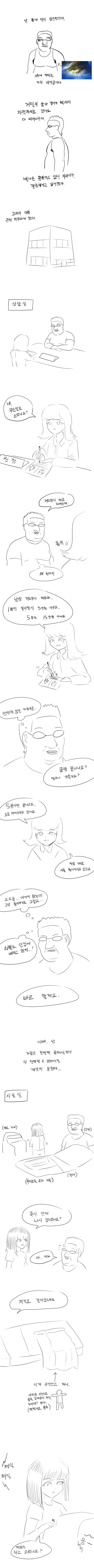 겨드랑이 레이저 제모 만화