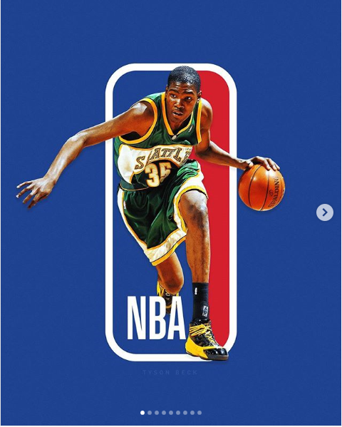 NBA 로고 속 선수들