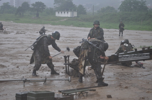 장마 속 방열 훈련