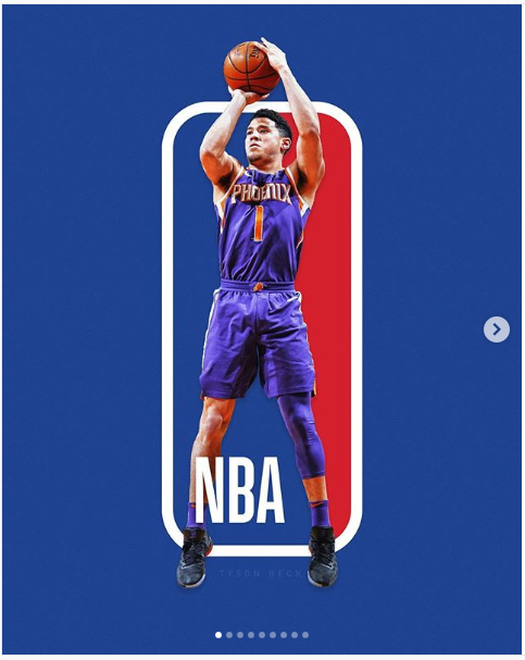 NBA 로고 속 선수들