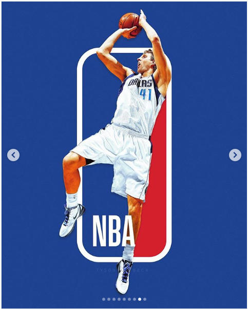 NBA 로고 속 선수들