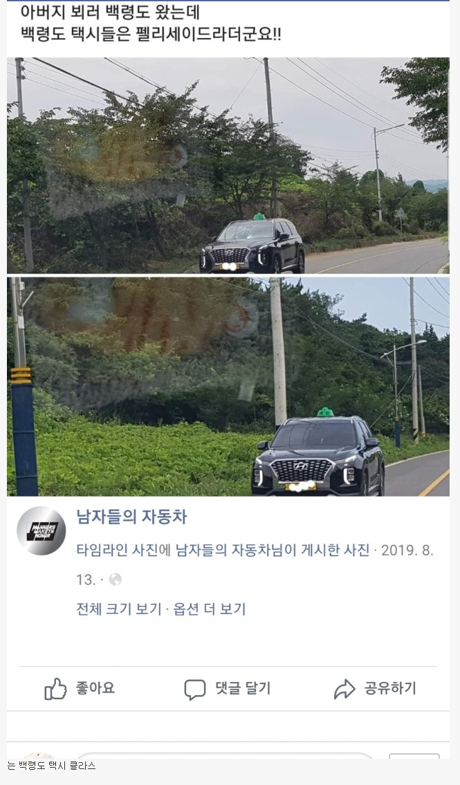  팰리세이드 택시 운행중