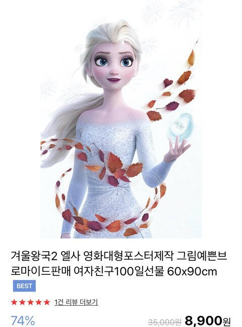 엘사 포스터 주문 대참사